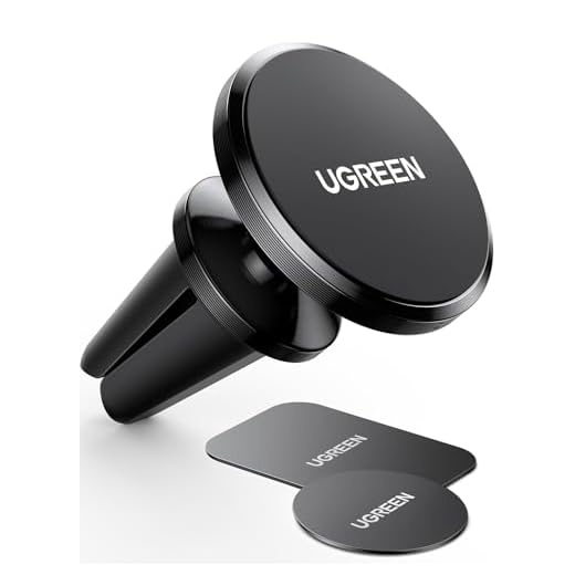 UGREEN Soporte Móvil Coche Magnético, Suporte Telemovel Carro para Ventilación con Chapa Metálica Compatible con iPhone 16 15 14 Plus Pro MAX, Redmi Note 11, Galaxy S24 etc.