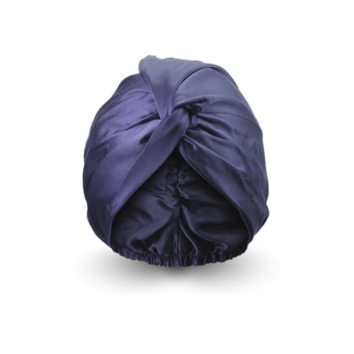 Turban en Pure Soie de Mûrier pour cheveux cassants et secs protection nuit
