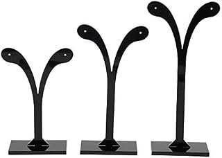 Acrylic Three-piece Set Necklace Jewelry Organizer Display Stand Jewelry Stand Jewelry Stand(Bean sprouts)