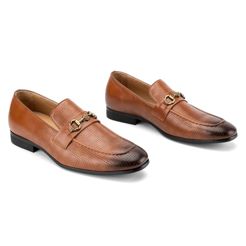 Image of JITAI Men's Lindford Moc Toe Bit Slip-on Penny Loafer Party Shoes