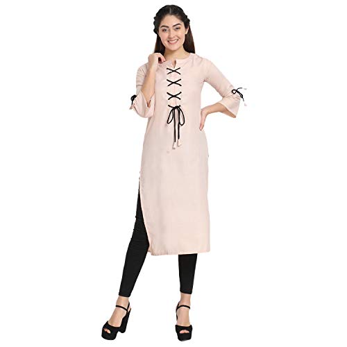 Image of DHRUVI TRENDZ Women's Rayon Kurta