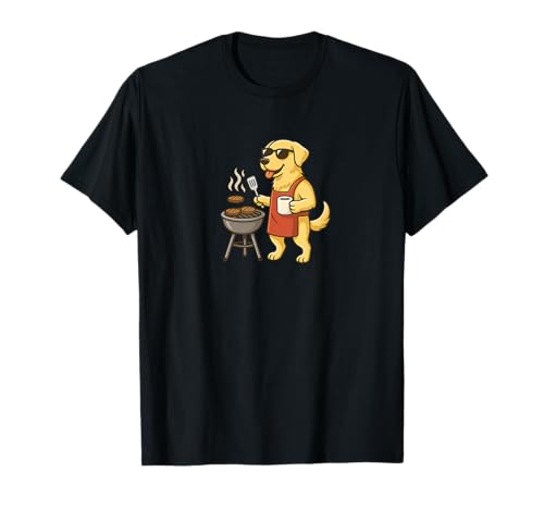 Labrador Lab Barbacoa a la Parrilla - Funny Dog Mom Dad Camiseta