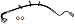 Dorman H620617 Rear Driver Side Brake Hydraulic Hose Compatible with Select Ford / Mercury Models