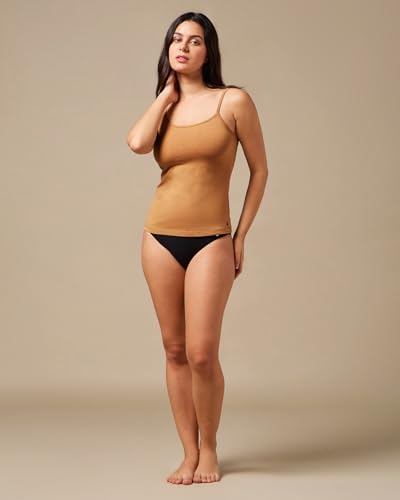 Image of URBAN ADVENTURE Ultra Soft Cotton Spandex Regular Fit Spaghetti Camisole for Women