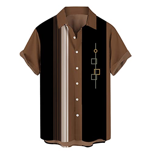 Zanjkr Camisas sociais masculinas slim fit floral havaiana manga curta camisas para homens grandes e