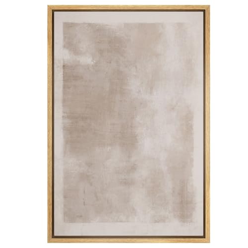 SIGNWIN Framed Canvas Print Wall Art Faded Textured Brown &