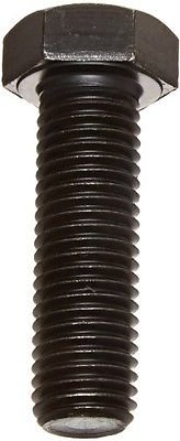 M24-3.00 x 100mm Hex Cap Screw, Class 8.8 Steel, DIN 933/961, Plain Finish, Black Color, Fully Threaded (Metric), (Quantity: 10), RoHS Compliant, Coarse Thread (UNC), for Indoor/Interior Use