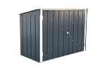 Duramax Bicycle Store for 2 Bikes with Fully Wide Double Lockable Doors, Metal Storage Shed, Garden Shed for bikes, Bicycle storage, Anthracite & Off-White Trimmings