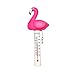 Floating Pool Thermometer, Large Display with String Easy to Read, Shatter Resistant, for Outdoor & Indoor Swimming Pools, Spas, Hot Tubs, Jacuzzis & Aquariums (Flamingo)
