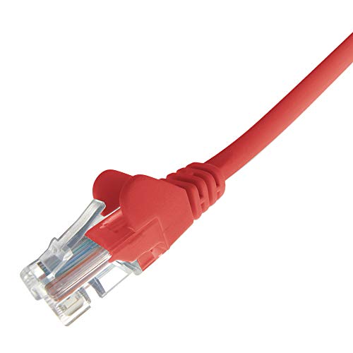 Group Gear 28-0030R 3 m RJ45 UTP CAT 5e 24AWG Stranded Flush Moulded Snagless Network Cable - Red, 3 meters - Image 2