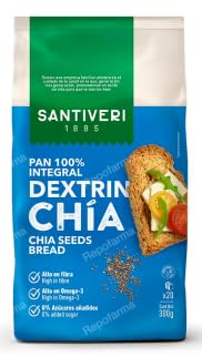 Pan Dextrin Integral con Chía, Alto en Fibra y Omega-3, Sin Azúcares Añadidos, 300 g. Pack de 2