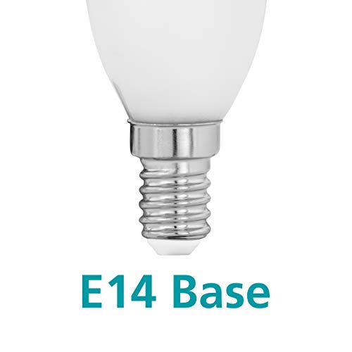 Eglo LED Candle Light Bulb Milky, Opaque E14 Edison lamp, 4 watt (Equivalent to 40 watt), 470 Lumen, Warm White Glow - Image 4