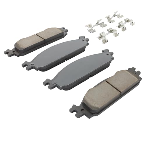 Image of QUALITY-BUILT Front Semi-Metallic Brake Pads, Premium 1001-1376M, Compatible with 2009-2011 Ford /Lincoln (Flex, MKS, MKT)