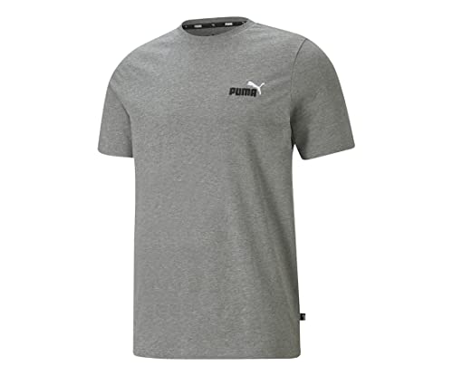 PUMA Men's Grey ESS+ Embroidery Logo T-Shirt - S