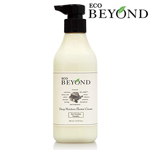 Eco Beyond Milky Cream Moisturizing Body Wash - Organic Eczema Soap with Natural Honey, Rice Milk, Olives - Deep Moisture Shower Cream 450milliliter /15.21ounce