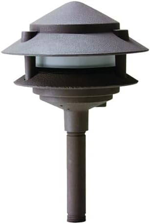 Westgate Lighting LED Pagoda Lights - 12V 17" Bronze Finish Landscape Lighting - Area Lights with Heavy - Duty Clear Glass Lens