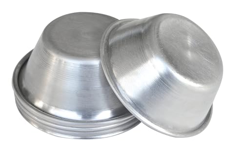 Mali's 43028 Stampi per Pasteis De Nata, Set di 6 stampi, Ø 5,9 cm x H 2,3 cm, Alluminio non rivestito, Argento