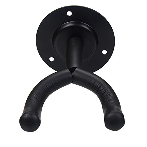 Guitar Wall Mount Guitar Hook Round Plate Hook Metal Black Hook Wall