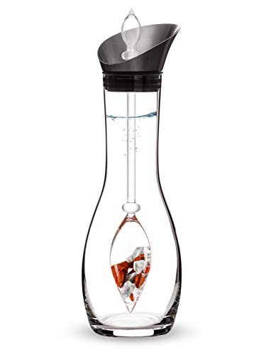 VitaJuwel Era Fitness | Crystal Water Carafe with Red Jasper, Magnesite & Clear Quartz