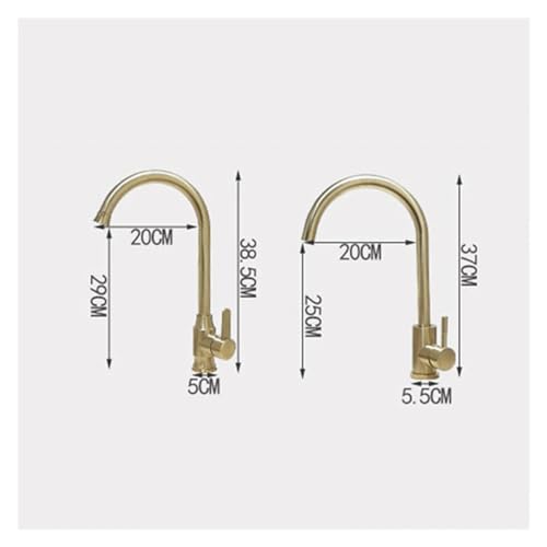Robinet de cuisine en acier inoxydable brossé durable et chic - 7