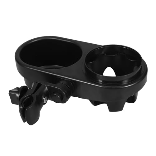 STOBAZA Stroller Snack Holder with Dual Cup Design and Easy to Clean Storage Rack for Bottles and Snacks Practical Stroller Tray Attachment for Busy Parents