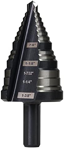 SHARPTOOL 1/4 to 1-3/8 Inches HSS Step Drill Bit for Metal, Plastic, Wood, Aluminum, Heavy Duty Unibit with Multi Hole Sizes