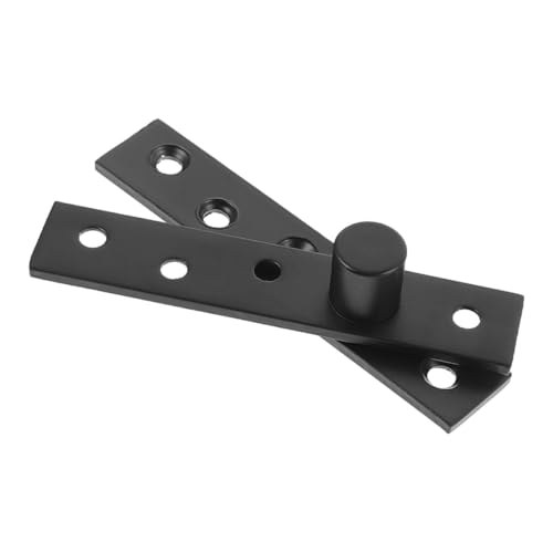 minkissy 360 Degree Rotatable Pivot Door Hinge Large Black Offset Concealed Heavy-Duty Metal Pivoting Hinge for Industrial and Cabinet Doors