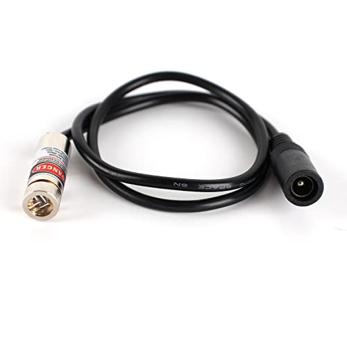 Image of 650nm red line laser module industrial laser module adjustable focus line length 19.7″ DC plug diameter (10mm-traverse-1pack)