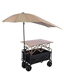 Tavoli Pieghevoli per Mercatini Carrello per Bancarelle da Esterno A 2 Livelli con Tettoia, Chiosco Espositivo da Tavolo Pieghevole Joylike Street per Vendita(Black,Table Width 94cm(37"))