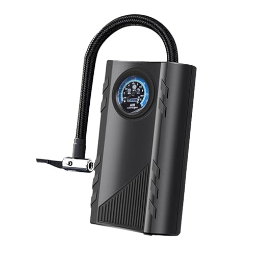Compresor de aire inflador de neumáticos, compresor de aire eléctrico enchufable, inflador de neumáticos compacto con manómetro, bomba de neumáticos eficiente para automóviles, neumáticos, pelotas