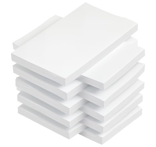 Blocs-notes adhésifs blancs 10x15 cm | Lot de 100 blocs pour organisation de bureau