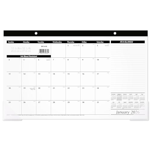 Calendrier de bureau mensuel compact AT-A-GLANCE SK140026 pour organiser vos journées