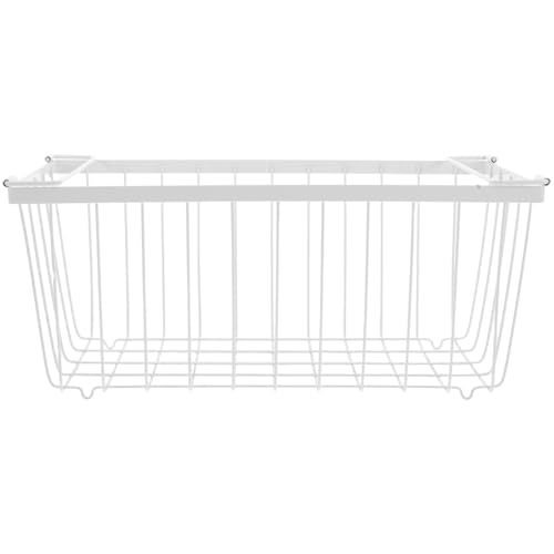 KOCKSHION 冷蔵庫用吊り下げワイヤーバスケット 小型多収納カゴ 冷凍庫やキャビネット対応 夏季仕切り付き家用整理ラック