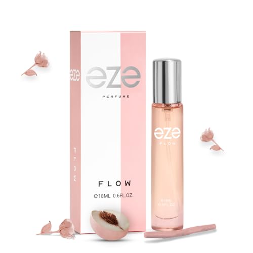 Image of Eze Perfume Flow Eau De Parfum For Women - 18ml | Long-Lasting Luxury Perfume | Elegant Peach, Freesia & Rose | Warm Sandalwood, Musk & Vanilla Base | Premium Floral & Woody Fragrance