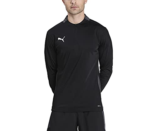 PUMA ftblPLAY Quarter Zip Men's Top Puma Black-Asphalt XL