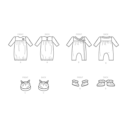 Simplicity Infants' Knit Gown and Jumpsuit Sewing Pattern Set #TOP24