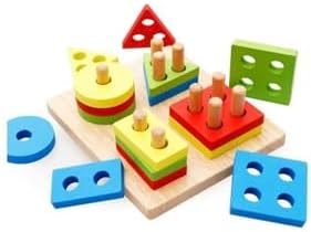 Roseroi Geometrik Şekiller Bul Tak Eğitici Oyuncak - Çok Pimli Eğitici Oyuncak - Görsel 2