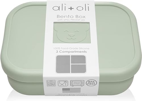 Ali+Oli Silicone Bento Box for Kids, Lunch Container for Toddler ...