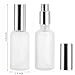 Bekith 16 Pack 50ml Glass Spray Bottles, Frosted Empty Perfume Atomizer, Refillable Fine Mist Spray for Essential Oils, Cleaning Products, Silver Sprayer