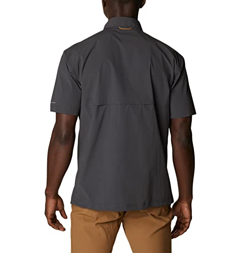 Columbia Men's Tech Trail Woven Short Sleeve, Shark, Large #TOP1
