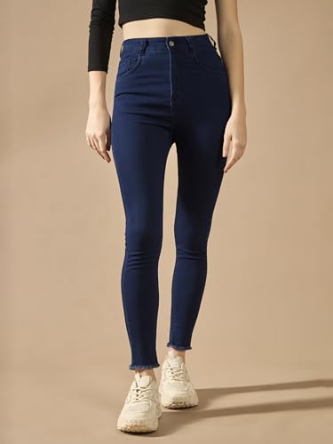 Image of Dolce Crudo Distressed High Rise Skinny Jeans for Women
