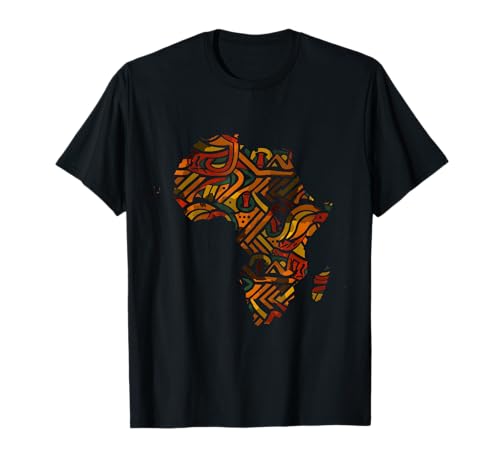 Kente Tribal Africa Dashiki Print African Lover Map Mujeres Camiseta
