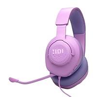JBL Quantum 100M2, Be at The Center of The Game with JBL QuantumSOUND Signature, Play Even Longer with Comfortable, Breathable Fabric Ear Cushions, Make Your Voice Heard Loud and Clear, Purple