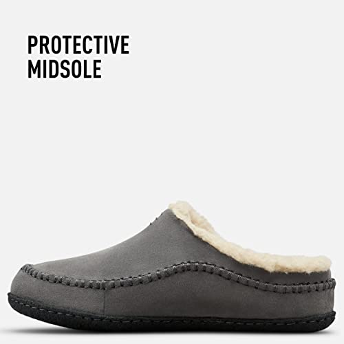 Sorel Men's Open-Back Slippers, Quarry/Black, 12 #TOP2