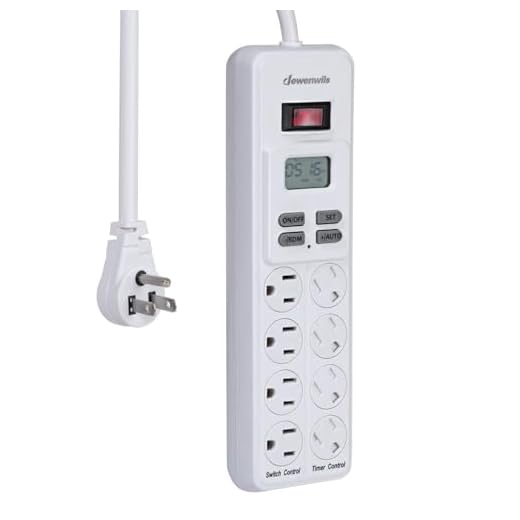 DEWENWILS 8-Outlet Power Strip with Timer (4 Timed/ 4 Always On), Digital Timer Outlet for Reptile Light, Turtle Grow Light Indoor Bearded Dragon Tank Accessory Aquarium, 6ft SJT Cord, 15A UL Listed