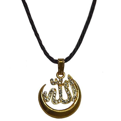 Religious Allah Prayer Muslim Islamic Jewelry Gold Stainless Steel Cotton Dori Pendant Necklace Chain For Men And Women Spn09081-image-40