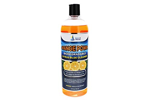 Direct 2 Boater Orange Power Biodegradable Citrus Bilge Cleaner for Boats - 32 fl oz - Eliminates Odor & Leaves a Fresh Citrus Smell