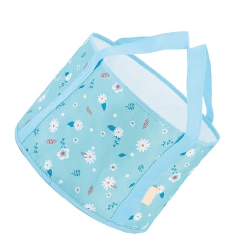 Bañera plegable para pies mediana portátil azul miniatura 6