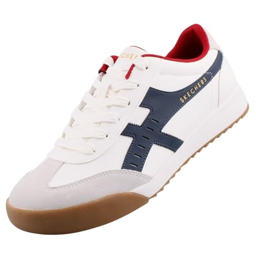 Skechers Homme Baskets noires en toile respirante avec semelle souple en caoutchouc