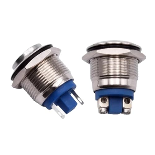 Interruptor momentaneo 19mm acero inoxidable evita fallos de conexion con bornes de tornillo 6